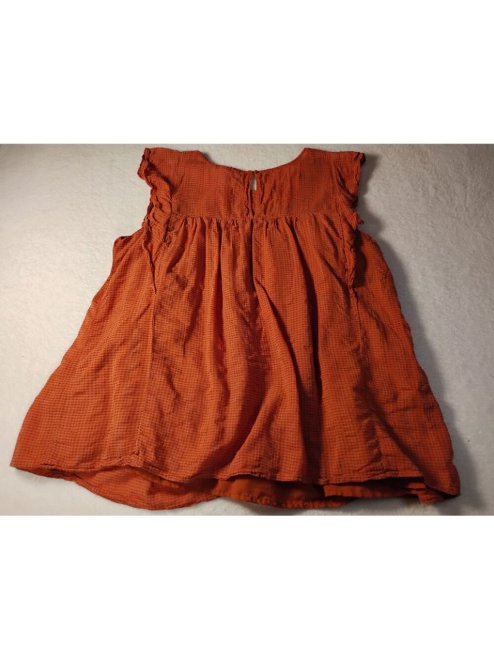 Motherhood Embroidered Maternity Blouse Boho Checked Flutter Sleeve Prairie XL - Picture 5 of 8